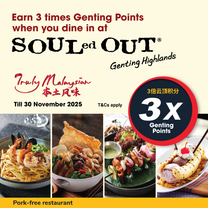 Earn 3x Genting Points & Top Spender Reward at SOULed OUT 
