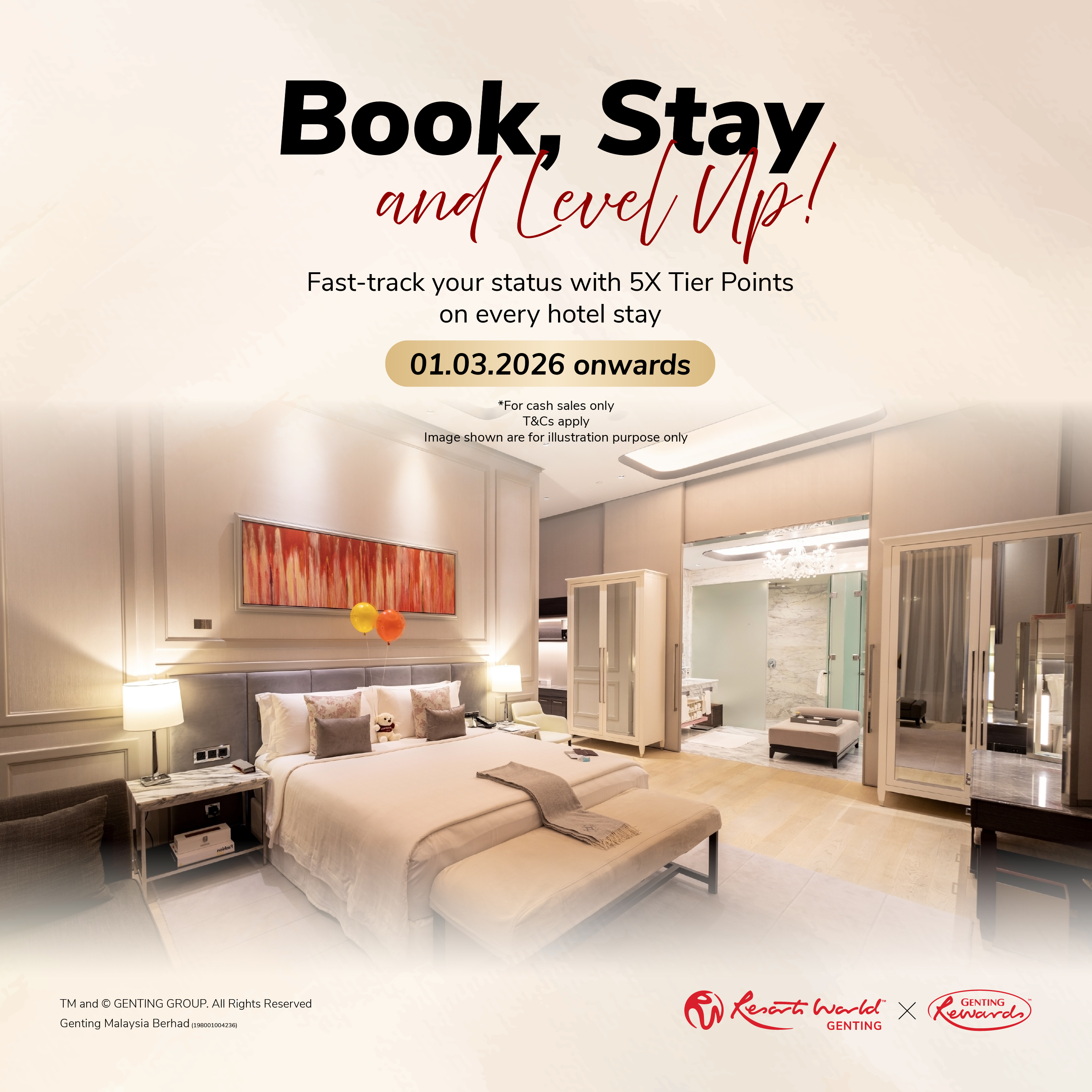 5X Tier Points on Every Stay with Genting Rewards!