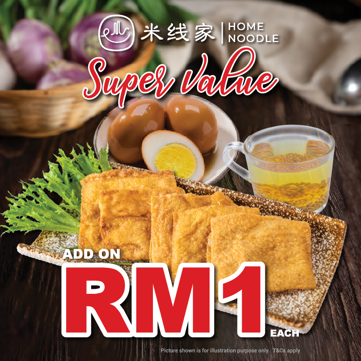 Tambahan Hanya RM1 di Home Noodle