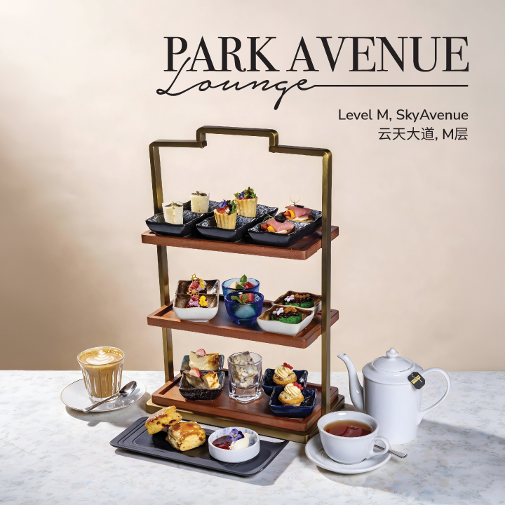 luxurious high tea set at Park Avenue lounge